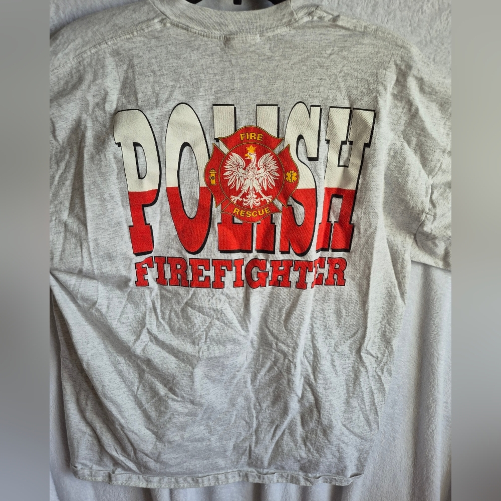 Polish FIREFIGHTER Tee Shirt Jerzees XL